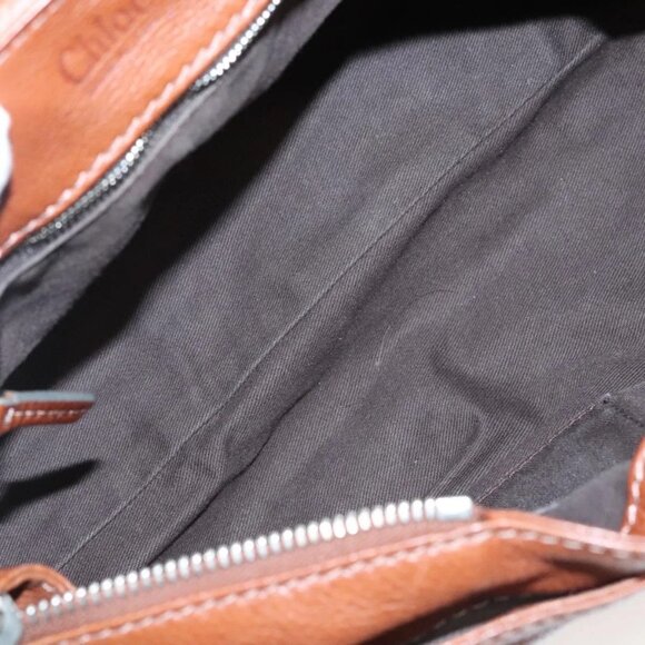 Chloe Paddington Shoulder Bag Leather Brown Gold Auth ep8587 - Picture 13 of 16